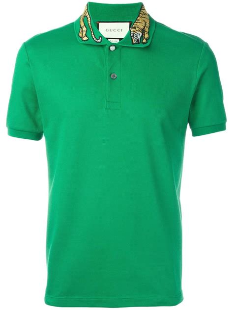 green Gucci polo shirt